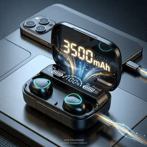 M10 TWS Wireless Bluetooth Earbuds with Charging Case
