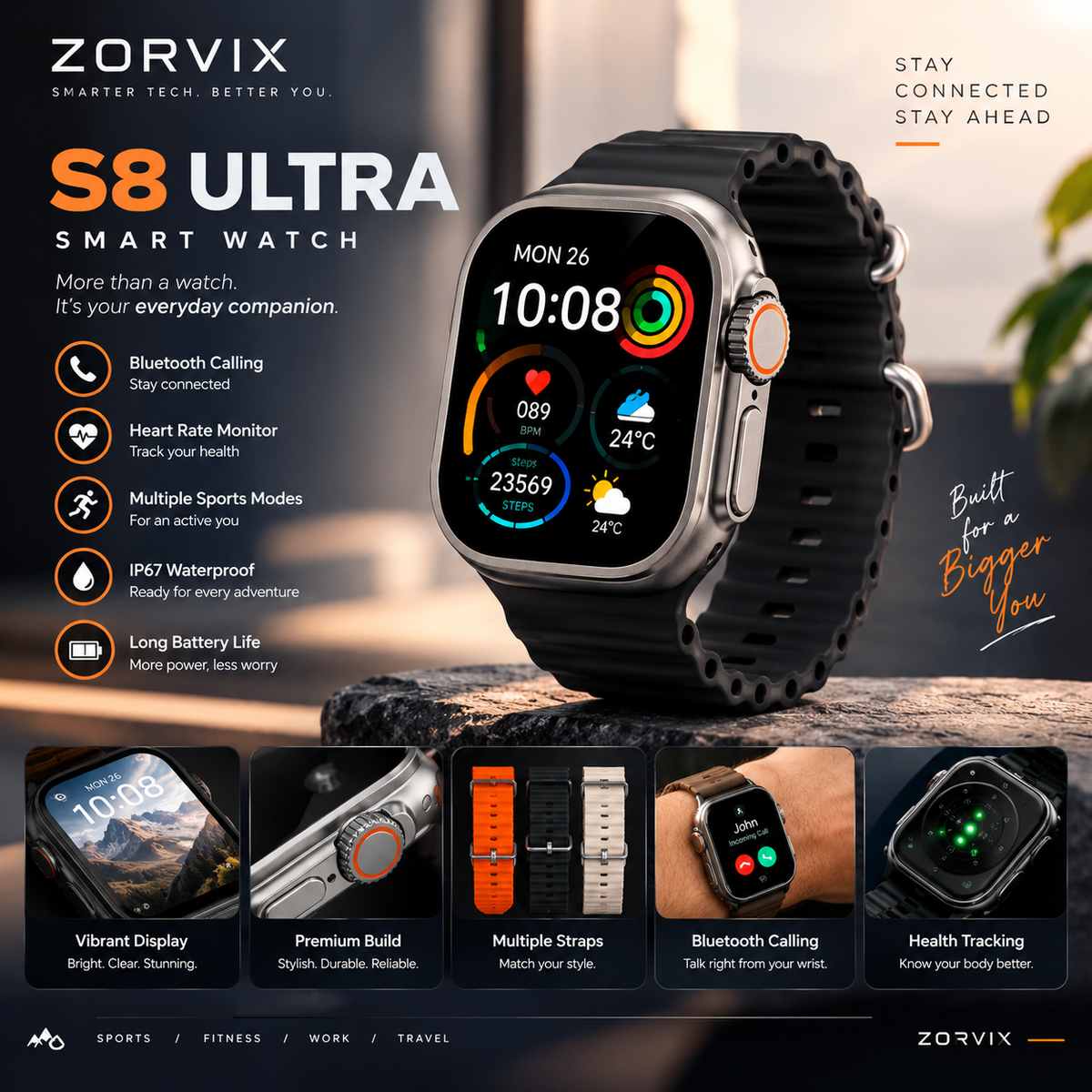 S8 Ultra Bluetooth Smart Watch for men & Women